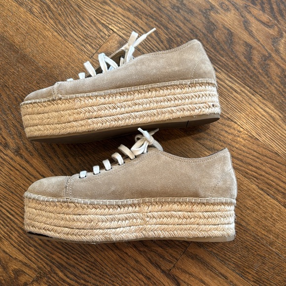 💕HP💕 Miu Miu Deserto Suede Espadrille Platform Sneakers - Picture 7 of 16